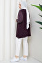 Women's Shoulder Pad Sleeve Silk Cupra Mercerized Knitwear Tunic - 7