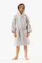 100% Muslin Hooded Pocket Children's Bathrobe with Elastic Waist - 4