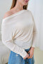 Women's Boat Neck Bat Sleeve Lycra Combed Cotton Blouse 13001 - 6