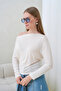 Women's Boat Neck Bat Sleeve Lycra Combed Cotton Blouse 13001 - 4