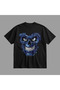 Μπλουζάκι Terminator Skull Blue oversized - 4