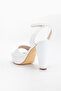 Women's High Heeled Platform White Evening Dress Shoes - 4