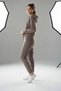 Women's Zippered Hooded Crop Tracksuit Set - Relaxed Fit Street Style Silky Fabric - 5