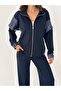 Women's Modal Fabric Parachute Fleece Zippered Track Suit Set - 3