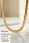 Steel Italian Crushed Gourmet Necklace 4 mm Gold Color |   Non-Tarnishing, Male, 2 Years Warranty - 4