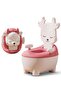 Deer Baby Potty Training Seat for Kids- Realistic Potty Toilet Seat with Removable Tray (Pink)