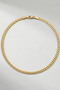 Steel Italian Crushed Gourmet Necklace 4 mm Gold Color |   Non-Tarnishing, Male, 2 Years Warranty - 5