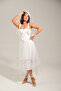 Long Tulle Skirt with Long Lining and Bias Binding at the Hem - 5