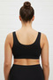 Set of 2 Thick Strap Cotton Combed Bustier - Wire-Free, No Underwire Half Tank Top Sports and Sleep Bra - 3