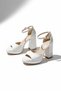 Tomme White Patent Leather (9 cm Heel) Platform Heeled Casual Shoes