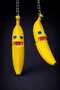 Banana Keychain with Moving Mouth Bag Ornament Charm Accessory