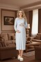 Women's Blue Winter Plaid Long Sleeve Design Maternity Pajamas Nightgown Pajama Set - 7