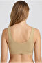 Set of 2 Thick Strap Cotton Combed Bustier - Wire-Free, No Underwire Half Tank Top Sports and Sleep Bra - 4