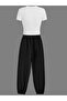 Women's Ecuador Printed Baby Tee Combed Cotton Crop and Sweatpants - Two Piece Sweatsuit Set - 2