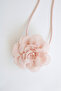 Pink Linen Floral Girl Straw Bag - 2