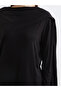 Soulife Black Shawl Collar Blouse with Scarf Detail - 4