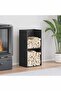 Firewood Rack Black 40x30x80 cm Cold-rolled steel