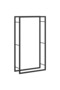 Firewood Rack Matt Black 80x28x154 cm Steel - 6