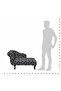 Chaise Longue Black and White Fabric - 5