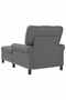 Chaise Lounge with Cushion Dark Grey 91 x 157 x 91 cm Fabric - 5