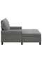 Chaise Lounge with Cushion Dark Grey 91 x 157 x 91 cm Velvet - 4