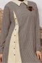Shirt Collar Plaid Tunic 46125 - 3