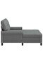Chaise Lounge with Cushion Dark Grey 91 x 157 x 91 cm Fabric - 4
