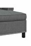 Chaise Lounge with Cushion Dark Grey 91 x 157 x 91 cm Fabric - 6