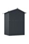 Garden Shed Anthracite 126x97.5x177 cm Galvanised Steel - 5