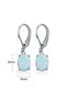 C1192 2 1pair Fashion Simple Oval Synthetic Jewel Pendant Elegant Earrings for Women, Perfect Access - 6