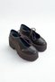 Brown Patent Leather Women's Loafers P9067 - 6