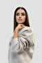 3 İplik Nakışlı Oversize Hoodie - 2