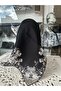 وشاح حريري جينا تيفيل 90*90 سم - أسود - 2