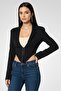 Women Solid Long Sleeve Top, Black - 2