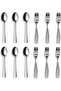 12 Piece Stainless Steel Cutlery Set | Includes 6 Spoons & 6 Forks | Premium Quality Flatwa