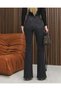 Women's Anthracite High Waist Stretch Fabric Flared Jean Trousers - 9