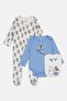 Baby Toddlers Boy 3 Pieces Graphic Print Long Sleeve Bodysuit With Bib Set, Multicolor - 4