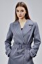 Victoria Gray Belted Regular Trench Coat - 4