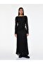 Slim Fit Stitching Detailed Midi Lace Skirt