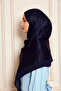 Veine Premium Viscose Shawl – Natural Crinkle Texture, Shimmering, Flowy, Stylish and Elegant Posture – Navy Blue - - 3