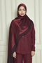 Veine Premium Viscose Shawl – Natural Cracked Texture, Shimmering, Flowy, Stylish and Elegant Posture – Burgundy - - 7