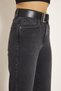 Women's High Waist Stretchy Straight Leg Jeans with Slit Detail - 5