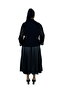 Plus Size Knitted Hollowed Out Floral Accessories Leather Pleated Skirt Three-Piece Women's Set - 4