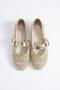 Perme Belt Scarf Straw Women's Ballerina Gold Glitter - 4