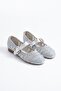Perme Belt Scarf Straw Women's Ballerina Silver Glitter - 2