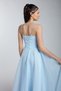 Mojo Girl's 10-15 Years Old Bow Detailed Imported Chiffon Dress 5510 Baby Blue - 5