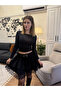 Lace Detailed Belted Mini Skirt - 4