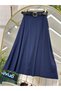 Belted Scuba Crepe Long Hijab Skirt – 90 cm |   Elegant & Flowing - 4