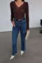 V-Neck Lace Cashmere Blouse - 4