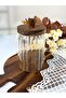 Borosilicate Striped Glass Jar 700 ml Tkebt Transparent - 3